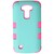 Funda Asmyna Cell Phone Case for LG K10 - Rubberized Teal Green/Electric Pink