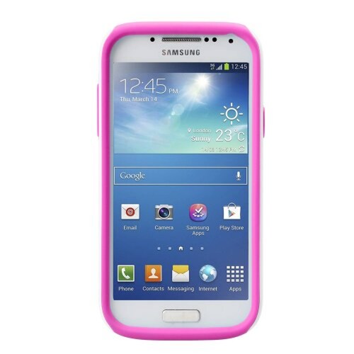 Funda Melkco - Carcasa para Samsung Galaxy S4 Mini (Doble Capa), Blanco/Rosado