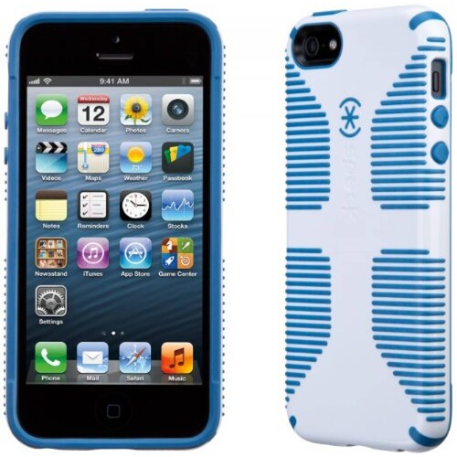 Funda Speck Products CandyShell Grip Case for iPhone SE/5/5S, White/Harbor Blue