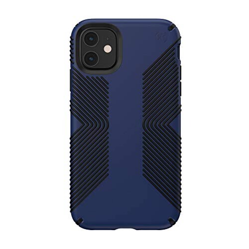 Funda Speck Products Presidio Grip - Carcasa para iPhone 11, Color Azul y Negro