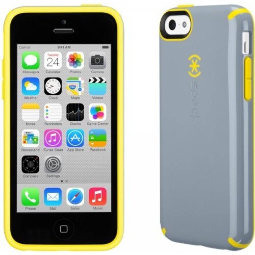 Funda Speck Products CandyShell Case for iPhone 5c - Nickel Grey/Caution Yellow