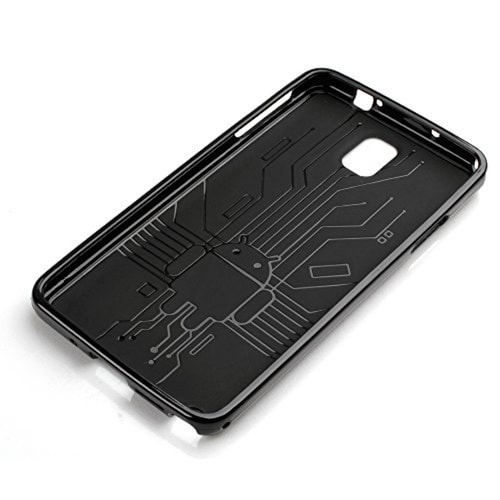 Funda Cruzerlite Caso Bugdroid Circuito TPU para el Samsung Galaxy Note 3, Negro