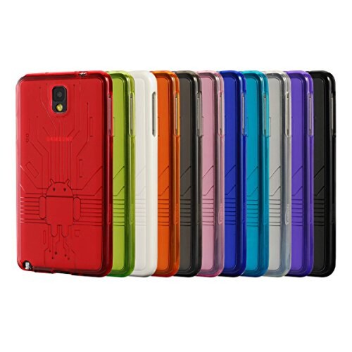 Funda Cruzerlite Caso Bugdroid Circuito TPU para el Samsung Galaxy Note 3, Negro