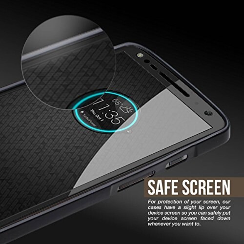 Funda Cruzerlite Bugdroid Circuit TPU Funda para Motorola Moto Maxx, Color Turquesa