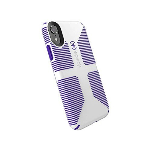 Funda Speck Products CandyShell Grip - Carcasa para iPhone XR, Color Blanco y Morado