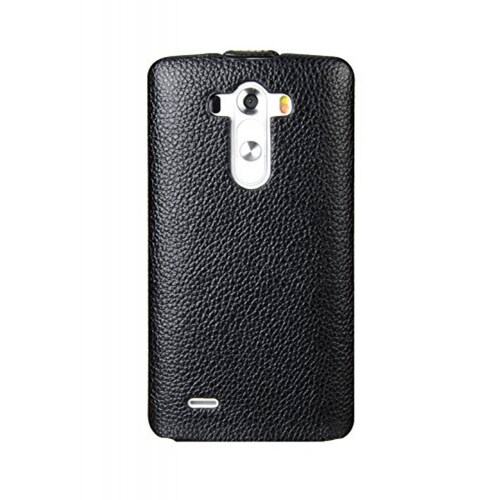 Funda melkco Funda de Piel para LG Optimus G3 - con Tapa (Negro LC) - LGD850LCJT1BKLC