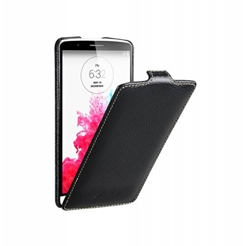 Funda melkco Funda de Piel para LG Optimus G3 - con Tapa (Negro LC) - LGD850LCJT1BKLC