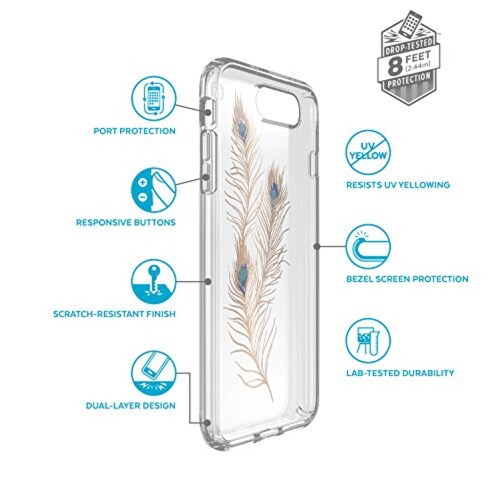 Funda Speck Products Presidio Clear+Print Case for iPhon Pink/Clear