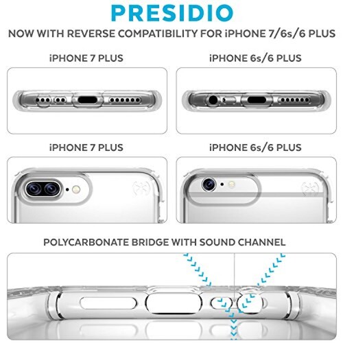 Funda Speck Products Presidio Clear+Print Case for iPhon Pink/Clear