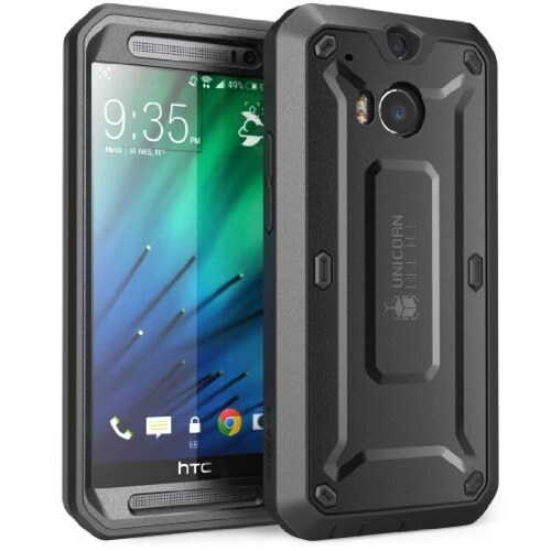 Funda SUPCASE Funda de teléfono Celular para HTC One M8  egro/Negro