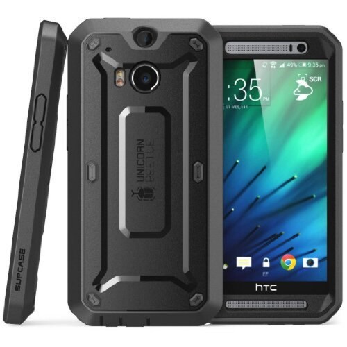 Funda SUPCASE Funda de teléfono Celular para HTC One M8  egro/Negro