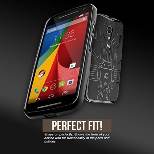 Funda Cruzerlite Caso Bugdroid Circuito Los Bloques de 3 egro/Claro