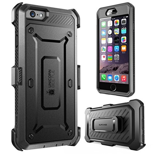 Funda Supcase Estuche para iPhone 6 / 6S de 4.7 pulgadas egro/Negro