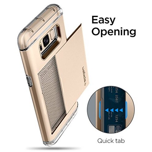 Funda Spigen Funda para Galaxy S8, Crystal Wallet, Walle orado Arce