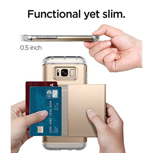 Funda Spigen Funda para Galaxy S8, Crystal Wallet, Walle orado Arce