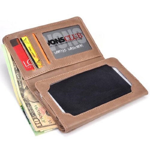 Funda Kroo Mens Wallet for Smartphone up to 5-Inch - Car ing - Grey