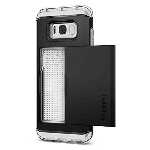 Funda Spigen Funda para Galaxy S8 Plus, Crystal Wallet,  us - Negro