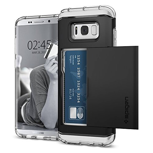 Funda Spigen Funda para Galaxy S8 Plus, Crystal Wallet,  us - Negro