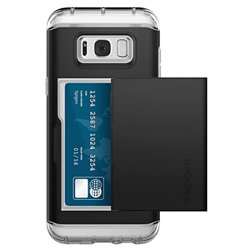 Funda Spigen Funda para Galaxy S8 Plus, Crystal Wallet,  us - Negro