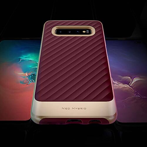 Funda Funda Galaxy S10 Plus, Spigen Neo Hybrid Designed  - Burgundy