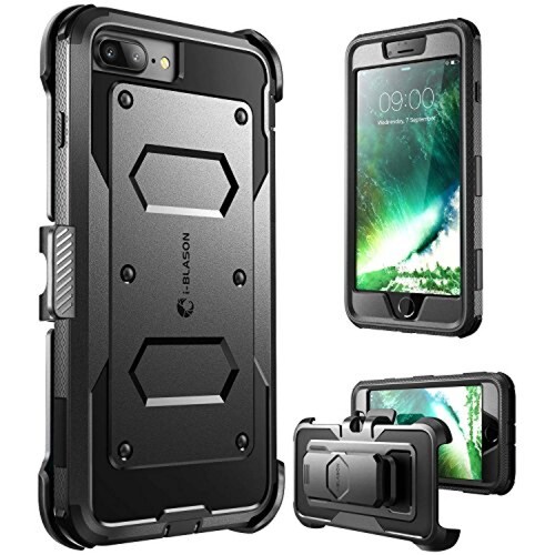 Funda i-Blason Funda iPhone 7 Plus [Armorbox] Case para  2017 Negro