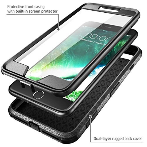 Funda i-Blason Funda iPhone 7 Plus [Armorbox] Case para  2017 Negro