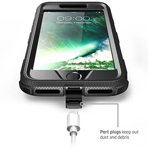 Funda i-Blason Funda iPhone 7 Plus [Armorbox] Case para  2017 Negro