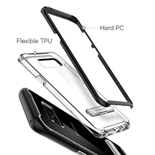 Funda Spigen Funda para Galaxy S8 Plus, Crystal Hybrid,  us - Negro