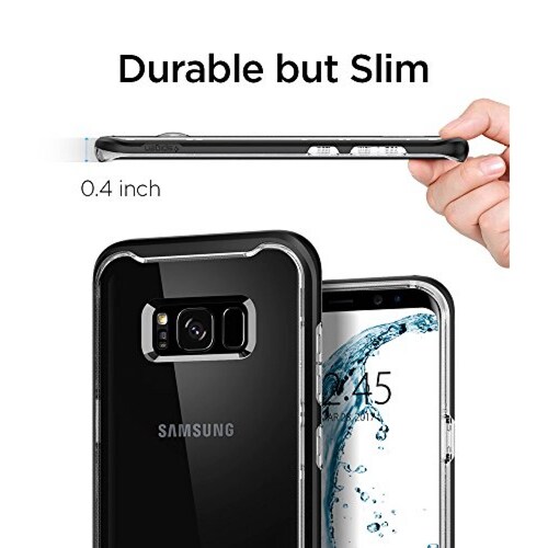 Funda Spigen Funda para Galaxy S8 Plus, Crystal Hybrid,  us - Negro