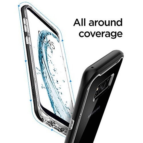 Funda Spigen Funda para Galaxy S8 Plus, Crystal Hybrid,  us - Negro