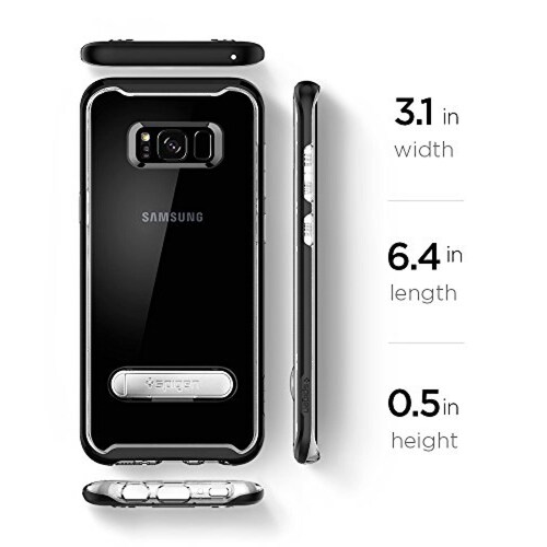 Funda Spigen Funda para Galaxy S8 Plus, Crystal Hybrid,  us - Negro