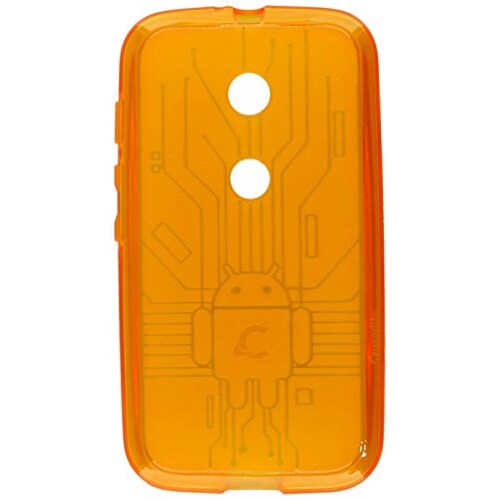 Funda Cruzerlite Moto E Funda, Bugdroid Circuit TPU Caja ro/Naranja