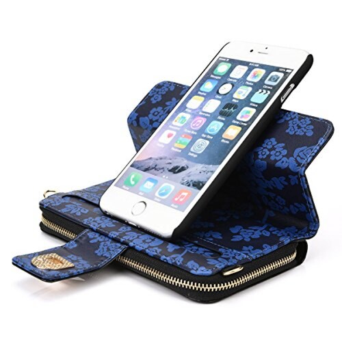 Funda Kroo Clutch Wallet Wristlet Handbag for Apple iPho ng - Black