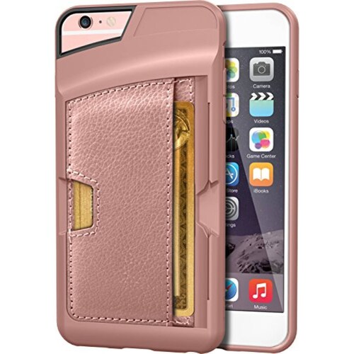 Funda CM4 iPhone 6 Plus/6s Plus Wallet Case - Q Card Cas Gold/Pink)