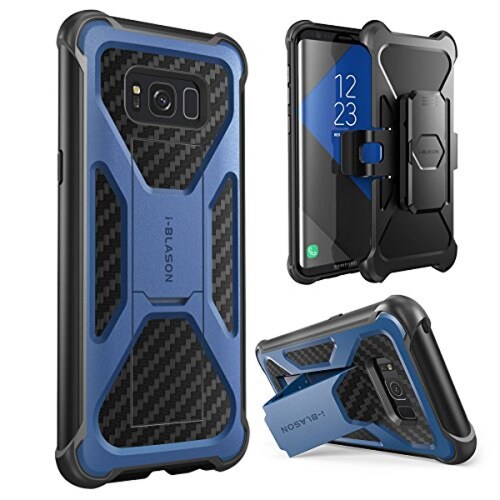 Funda i-Blason Galaxy S8 Plus Case, Transformer Kickstan lip (Navy)
