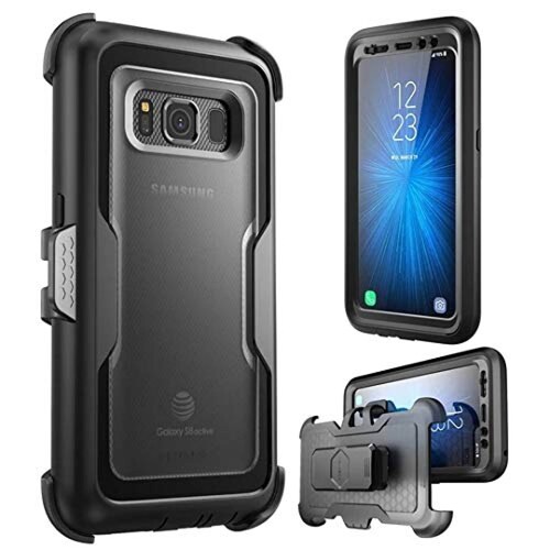 Funda i-Blason Funda para Galaxy S8 Active, Magma de Cue s) (Negro)