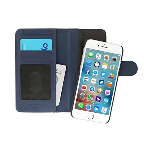 Funda Funda para iPhone 7 Pipetto Magnética Cartera para zul marino