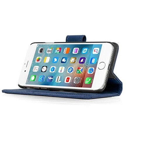 Funda Funda para iPhone 7 Pipetto Magnética Cartera para zul marino