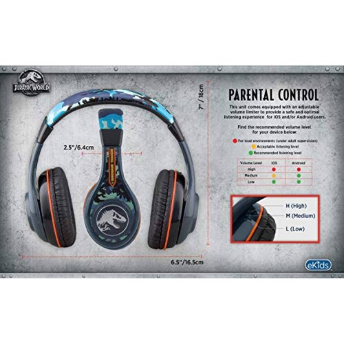 Audífonos Jurassic World 2 Kids Headphones For Kids Adjustable Stereo  me  Travel