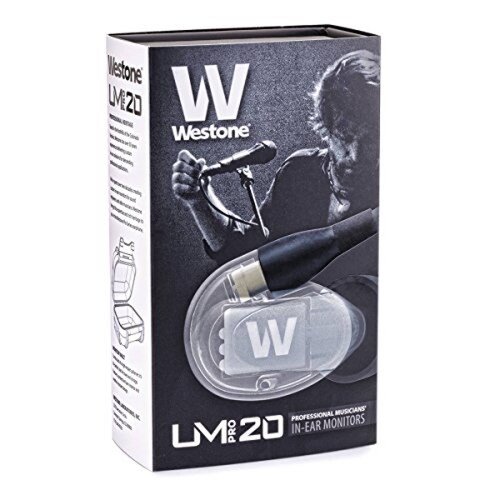 Westone UM Pro20 High Performance Dual Driver NoiseIsolating InEar Monitors  Clear, 78515