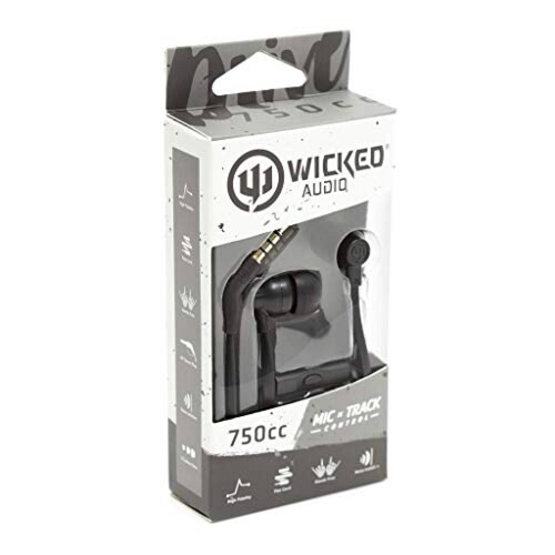 Wicked Audio Drive 750cc Earbuds with Enhanced Bass, Black