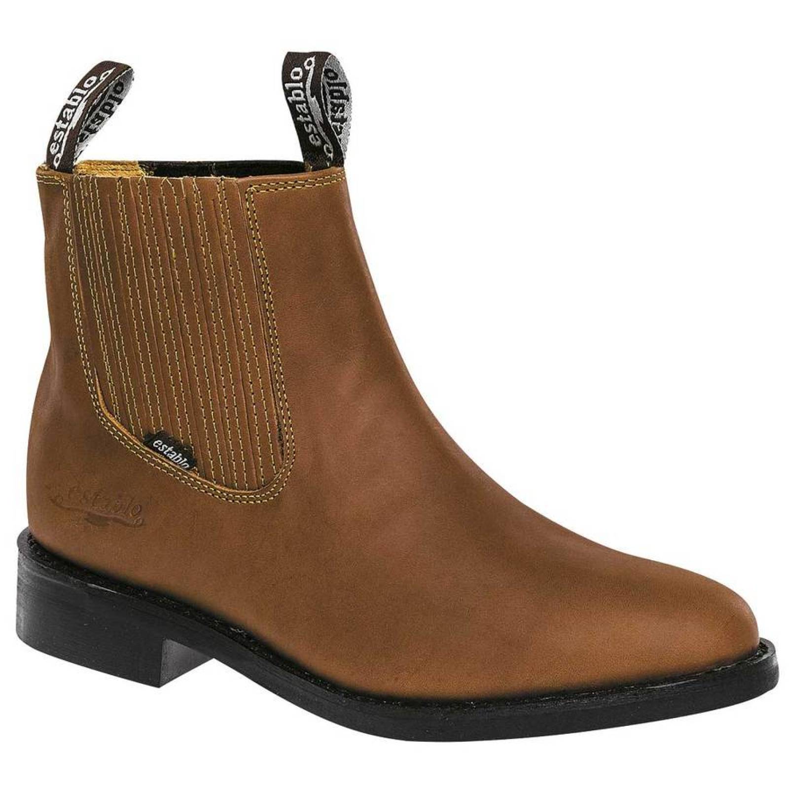 Bota y botin Mod 555 Para Hombre Establo Color Camel