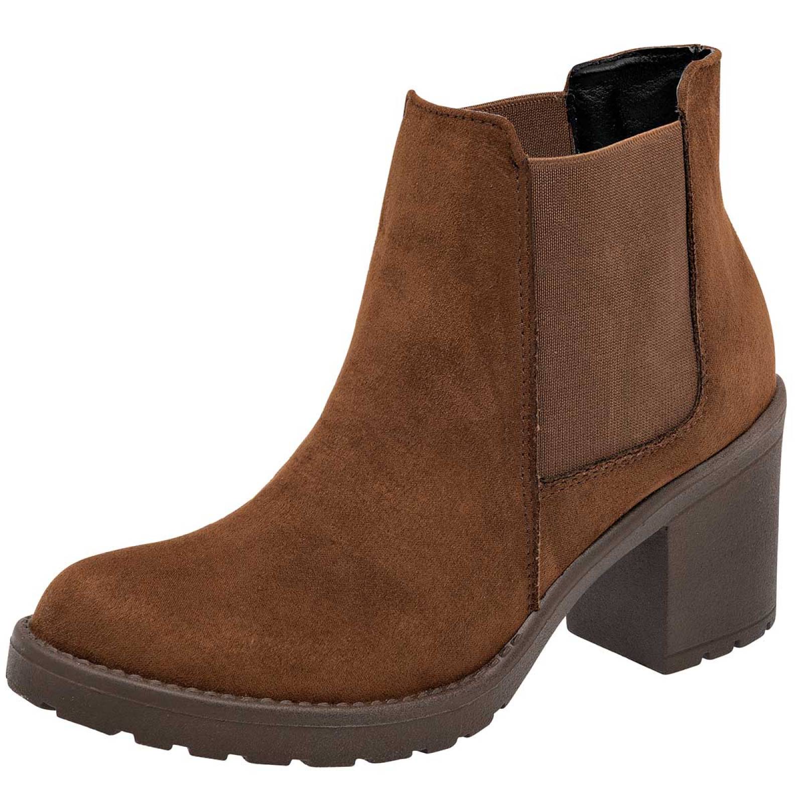 Bota y botin Mod 22001 Para Mujer Queen Color Camel