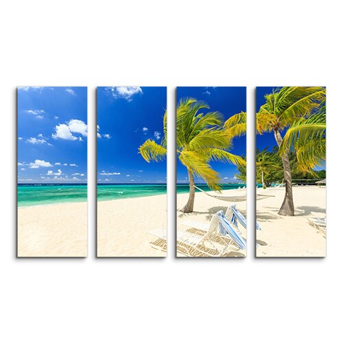 Cuadro decorativo Mar y Playa Paisaje Natural 2 metros x 120cm Grandes Modernos 4 Piezas