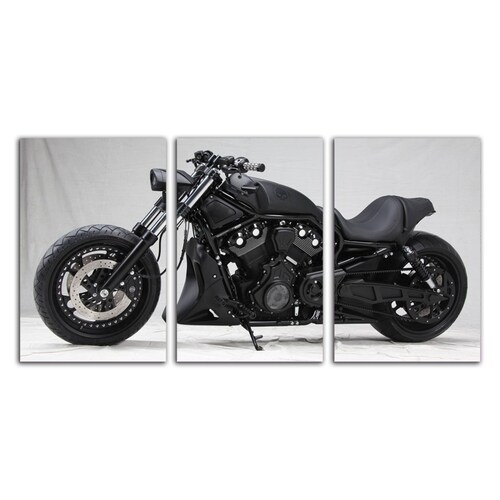 Cuadro decorativo Harley Davidson Motocicleta moderno decoración 168x86cm 3 piezas