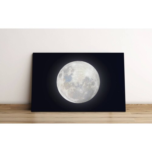 Cuadro de Pared Luna Llena Moderno Decoracíon 86x56cm