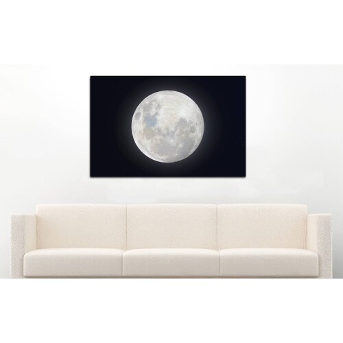 Cuadro de Pared Luna Llena Moderno Decoracíon 86x56cm
