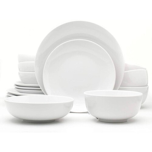 Juego De Vajilla De 16 Piezas De Porcelana Euro Ceramica