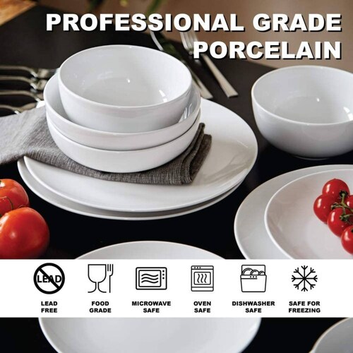 Juego De Vajilla De 16 Piezas De Porcelana Euro Ceramica