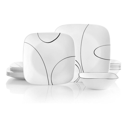 Set Vajilla Corelle Moderno 18 Piezas Blanco